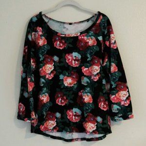 Black Floral Sweater